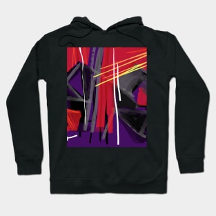 Purple Red abstract Hoodie